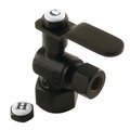 Kingston Brass CA4310MB 1/2" FIP x 3/8" O.D. Comp Angle Stop Valve, Matte Black CA4310MB